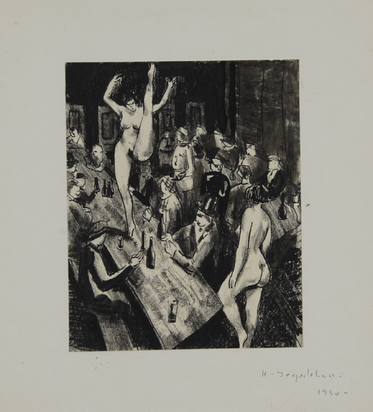 2 sheets: Cabaretszene, 1930; Mann und Frau, 1929