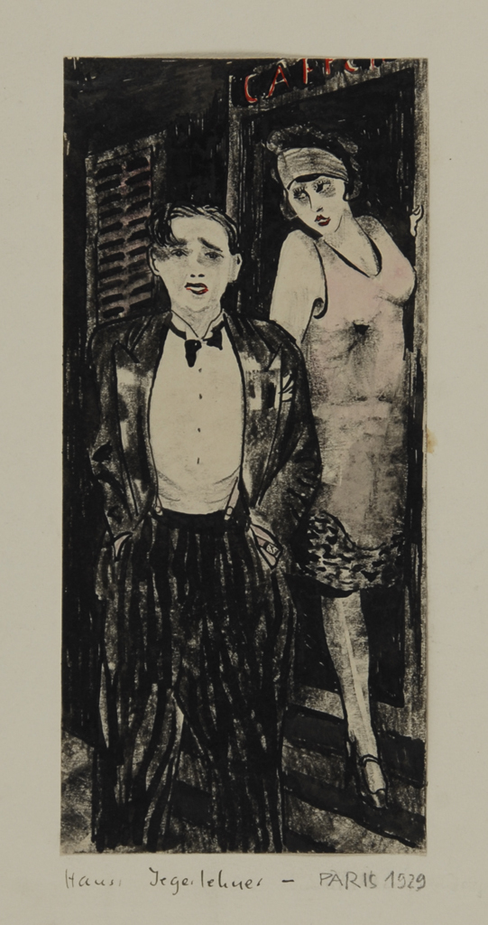 Hans Gordon Jegerlehner, 2 Blätter: Mann und Frau, 1929; Frau an der Bar