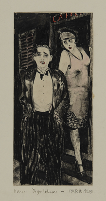 2 sheets: Mann und Frau, 1929; Frau an der Bar