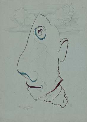 2 sheets: Maske; Selbstporträt, 1945