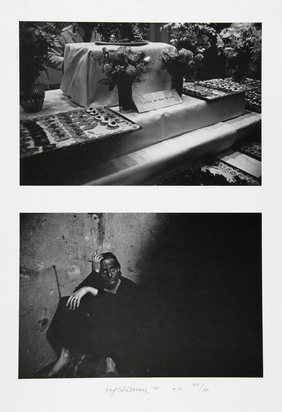 2 sheets: L'artiste dans la cave, 1975; Poster  Der Apothekerknoten, 1969