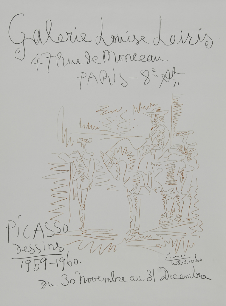 Pablo Picasso, Poster. Galerie Louise Leiris, Picasso dessins