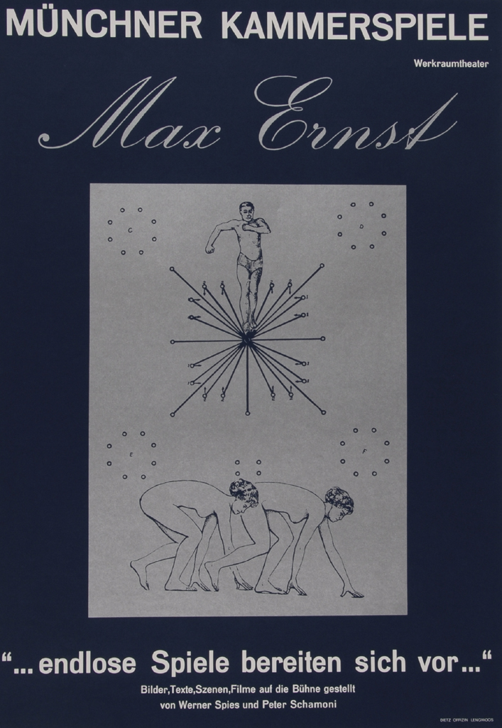 Max Ernst, 2 Plakate: Art et histoire, 1970; Münchner Kammerspiele, 1971