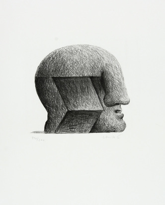 Head, 1970, from "Graphikmappe des Schweizerischen Kunstvereins"