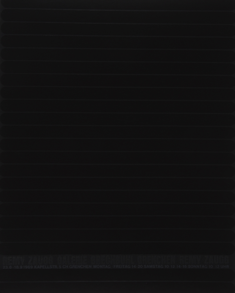 Rémy Zaugg, 3 sheets: Untitled, 1968-1969 (2); Rémy Zaugg - Galerie Brechbühl, Grenchen, 1969