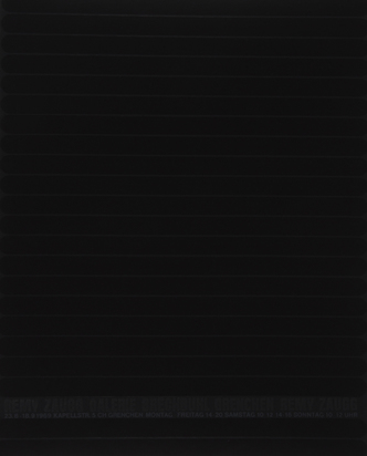 3 sheets: Untitled, 1968-1969 (2); Rémy Zaugg - Galerie Brechbühl, Grenchen, 1969