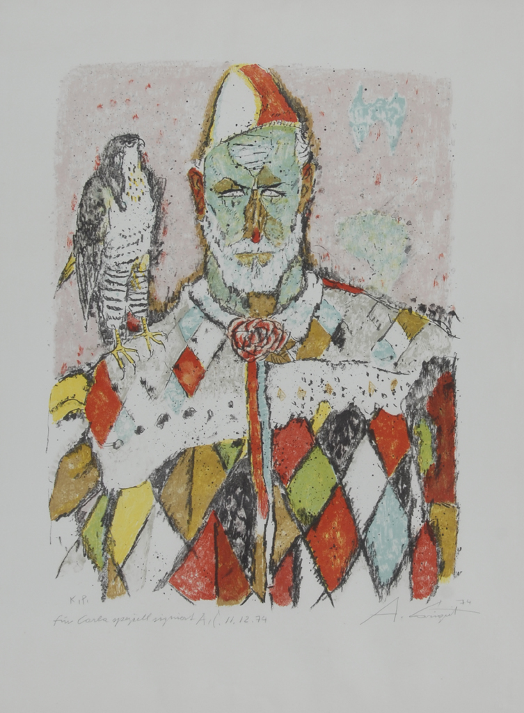 Alois Carigiet, Mann mit Rautenkleid