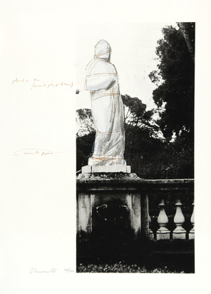 Wrapped Venus, Projekt für Villa Borghese, Rom, 1974, from "Graphikmappe des Schweizerischen Kunstvereins"