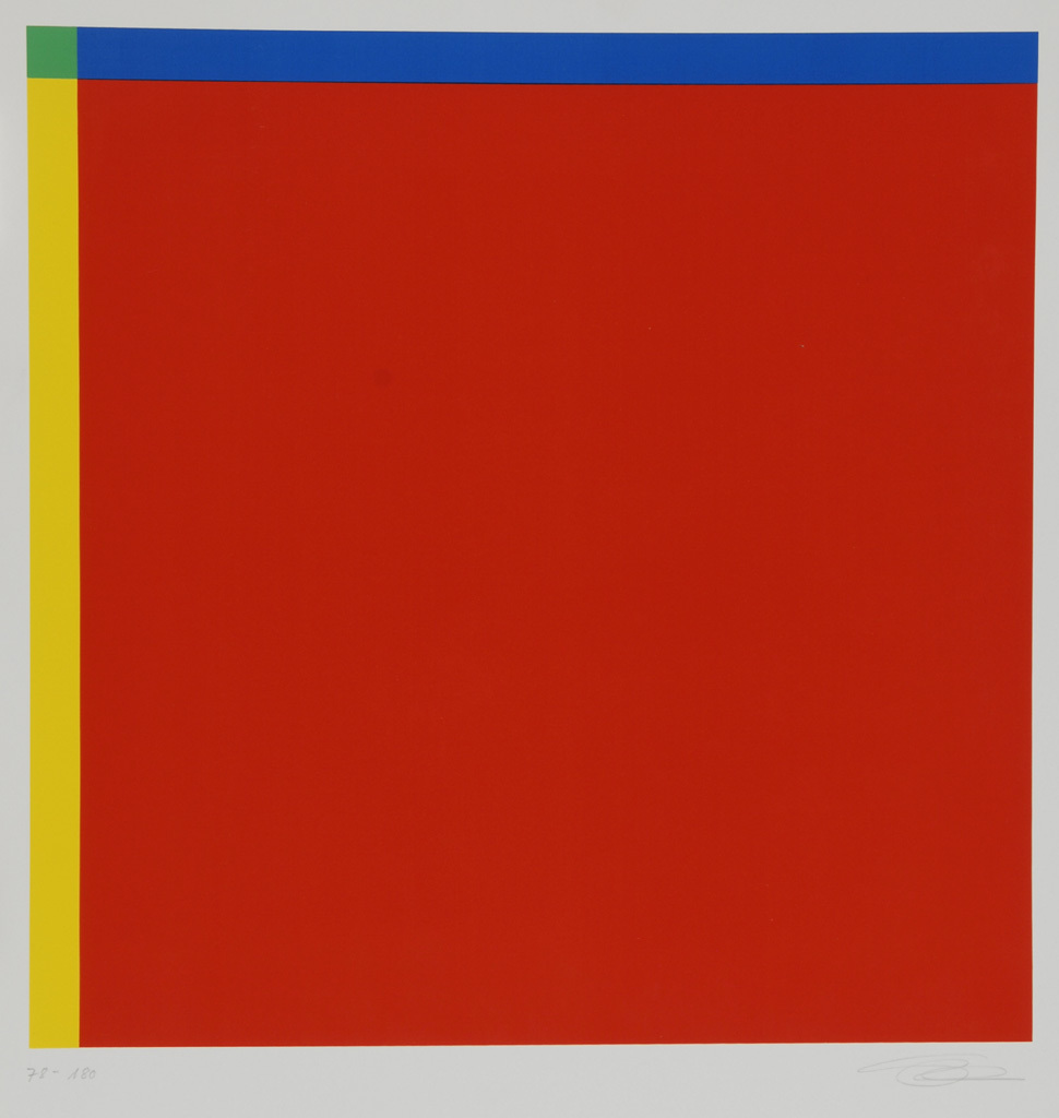 Richard Paul Lohse, Diagonal von rot zu grün aus gelb und blau 1:20, from "Kölner Kunstmarkt"