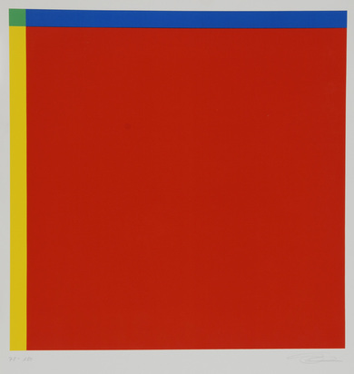 Diagonal von rot zu grün aus gelb und blau 1:20, from "Kölner Kunstmarkt"