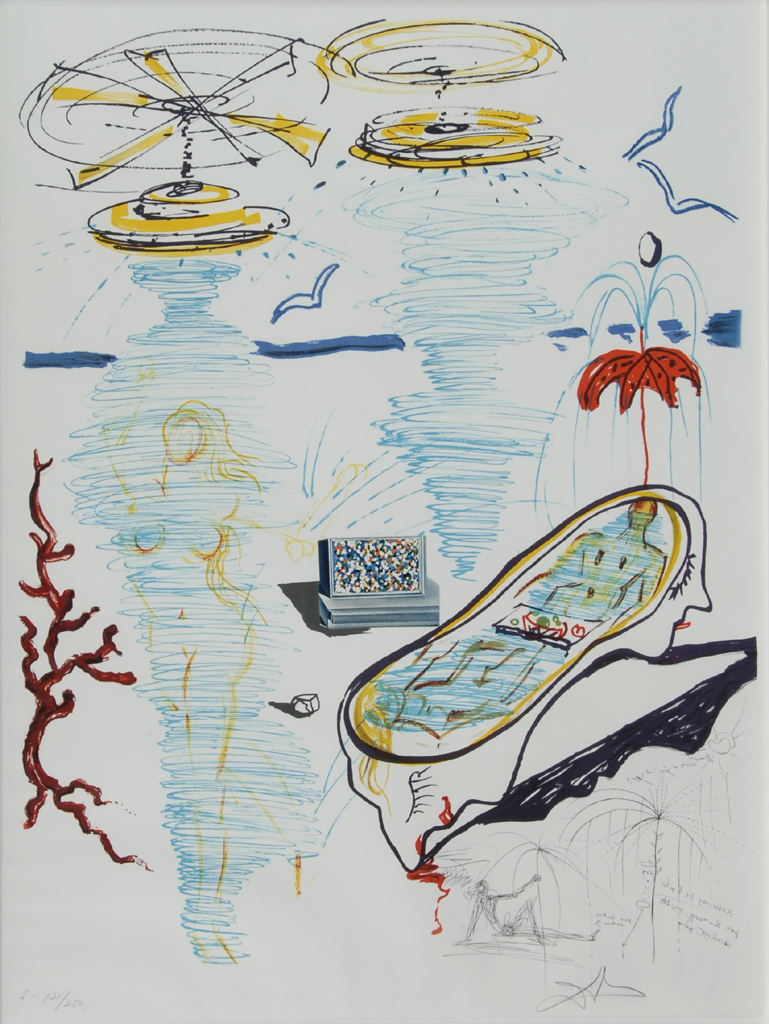 Salvador Dalí, Liquid Tornado Bath Tub, aus "Imaginations and Objects of the Future"