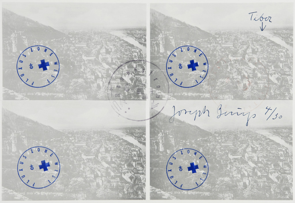 Joseph Beuys, 2 Blätter: Heidelberg (Tiber), 1970; Neues vom Gold