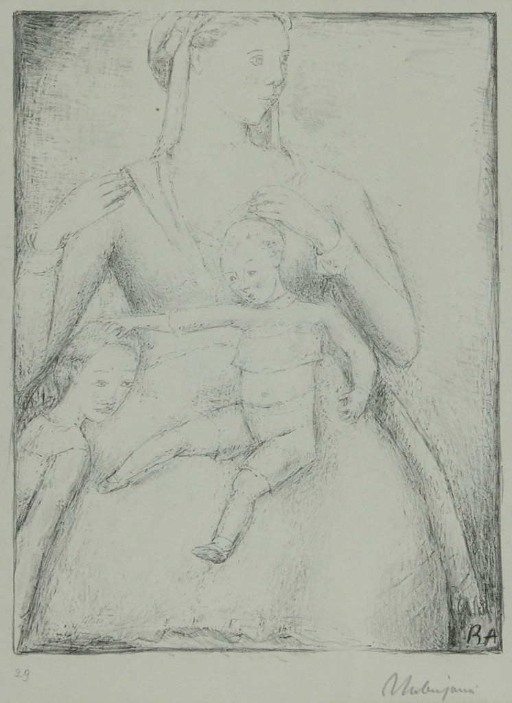 René Auberjonois, Frau mit Kindern