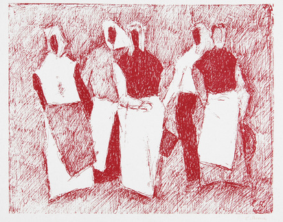 2 Blätter: Bauern, 1921; Ohne Titel
