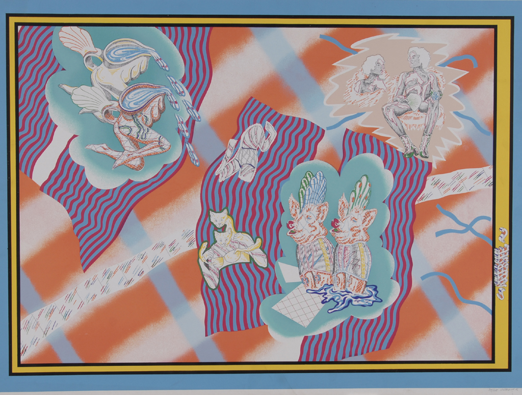 Christian Ludwig Attersee, 3 sheets: Untitled