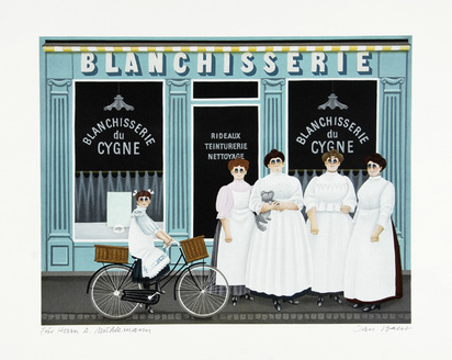3 Blätter: Grand café de la Comète; Cordonnerie économique; Blanchisserie