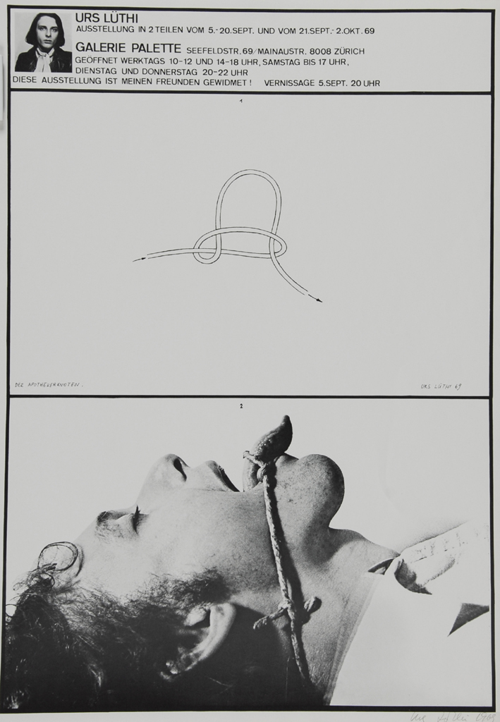 Urs Lüthi, 2 sheets: Der Apothekerknoten, 1969; This Is About You, 1973