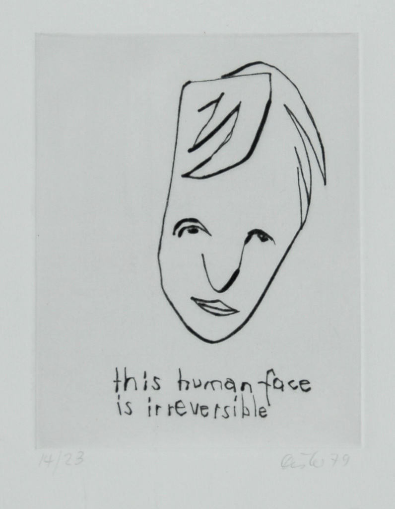 Martin Disler, This Human Face is Irreversible