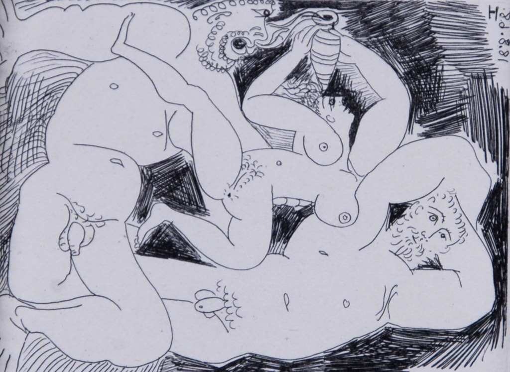 Pablo Picasso, Pourvu qu'on ait l'ivresse, 1968, from "La célestine"