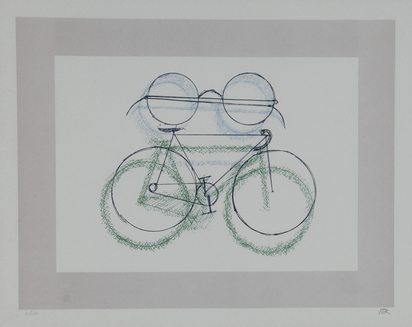 Bicicletta con occhiali