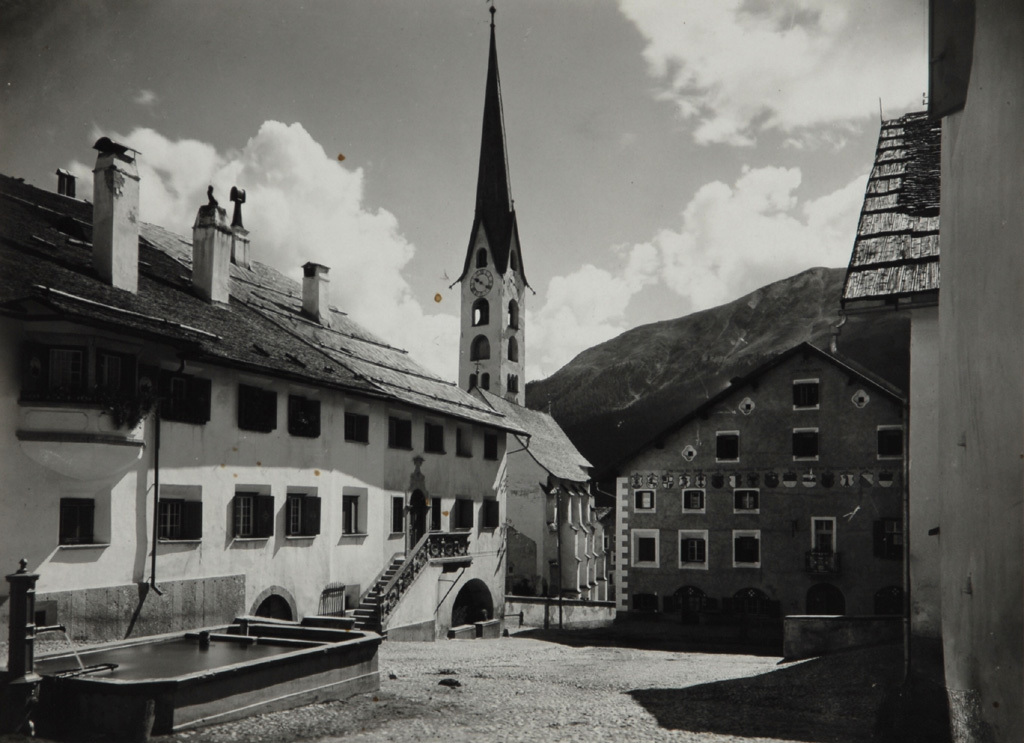 Albert Steiner, Dorfplatz von Zuoz