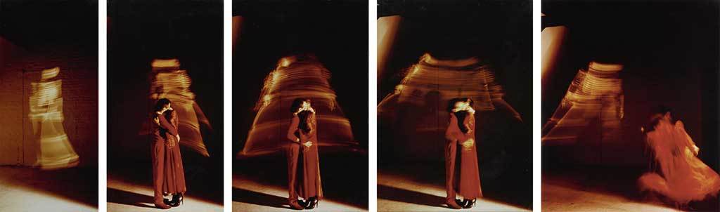 Jürgen Klauke, Photo installation of the work group "Auf leisen Sohlen"