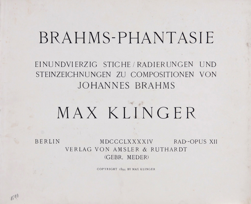 Max Klinger, Portfolio. Brahmsphantasie