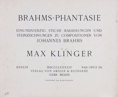 Portfolio. Brahmsphantasie