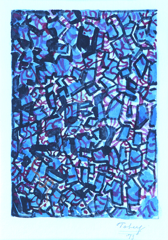 Mark Tobey, Red and Blue