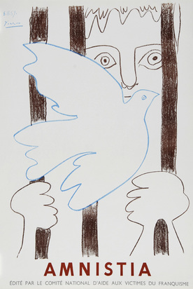 2 posters: Amnista, 1959; Sala Gaspar, Barcelona, Pintura- Dibujo-Grabado, 1968