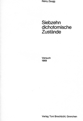 Folder. Siebzehn dichotomische Zustände