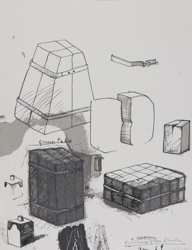 Rolf Iseli, 3 sheets: Grosses Paket, 1969; Composition, 1985; Erde als Bildelement, 1987