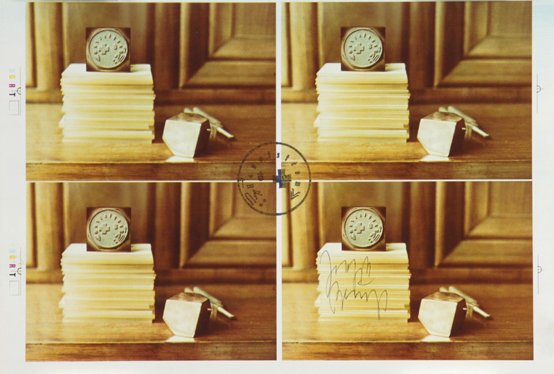 Joseph Beuys, 7 sheets: Unabhängig - Bürgerlich, 1974; Belfast 1975; Flug nach Amerika, 1974/84 (2); Hasengrab I, 1982; Wiedergeborene Höhlenmenschen, 1983; Klanggebilde, 1982