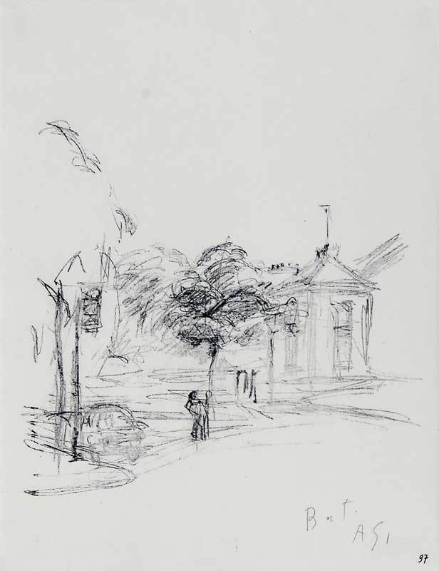 Alberto Giacometti, Sheet 97, from "Paris sans fin"