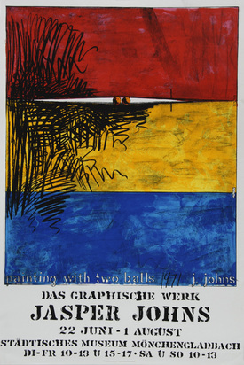 2 Plakate: Painting With Two Balls, Das graphische Werk Jasper Johns - Städtisches Museum Mönchengladbach, 1971