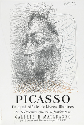 2 posters: Galerie H. Matrasso, Picasso, Un demi siècle de Livres Illustrés, 1957; Frieden-Stockholm, 1958