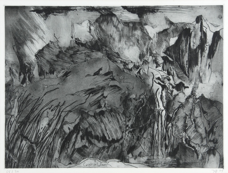Horst Janssen, Sheet from "Caspar David Friedrich"