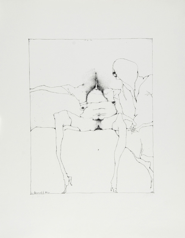 Horst Janssen, 5 sheets: Untitled
