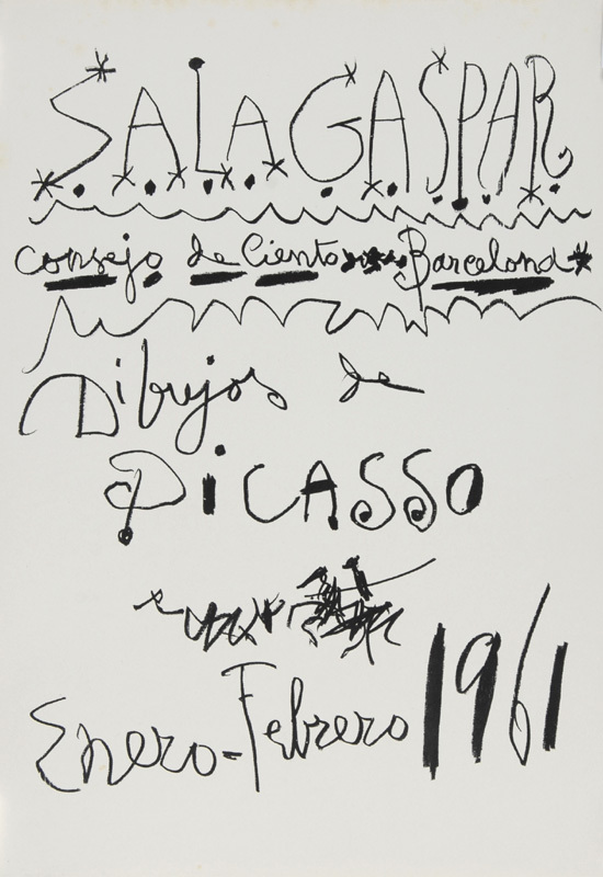 Pablo Picasso, 2 posters: Sala Gaspar, Pinturas de Picasso, 1960; Sala Gaspar, Dibujos de Picasso, 1961