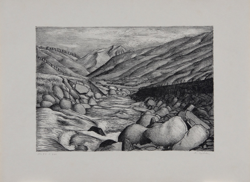Cuno Amiet, 4 sheets: Ritzlihorn; Tosende Aare; Steinlauenenhorn; Haslital, from "Schönheiten der Alpenstrassen, 2. Folge"
