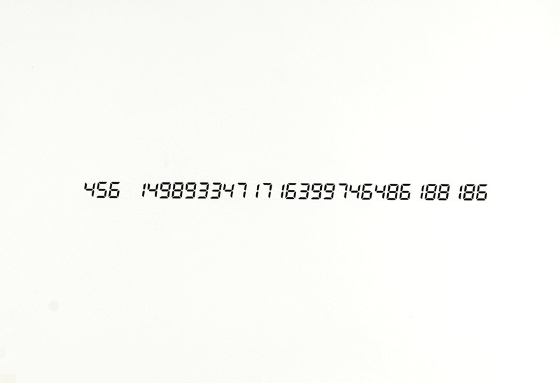 Tatsuo Miyajima, Sheet from "Life Face vol. 1"