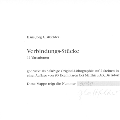 Portfolio. Verbindungs-Stücke, 11 Variationen
