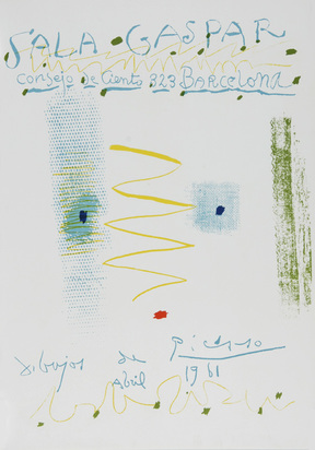 2 Plakate: Sala Gaspar, Dibujos de Picasso