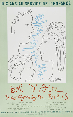 2 posters: Bol d'air des gamins de Paris, 1960; Musee des Augustins, Picasso et le Théâtre, 1965