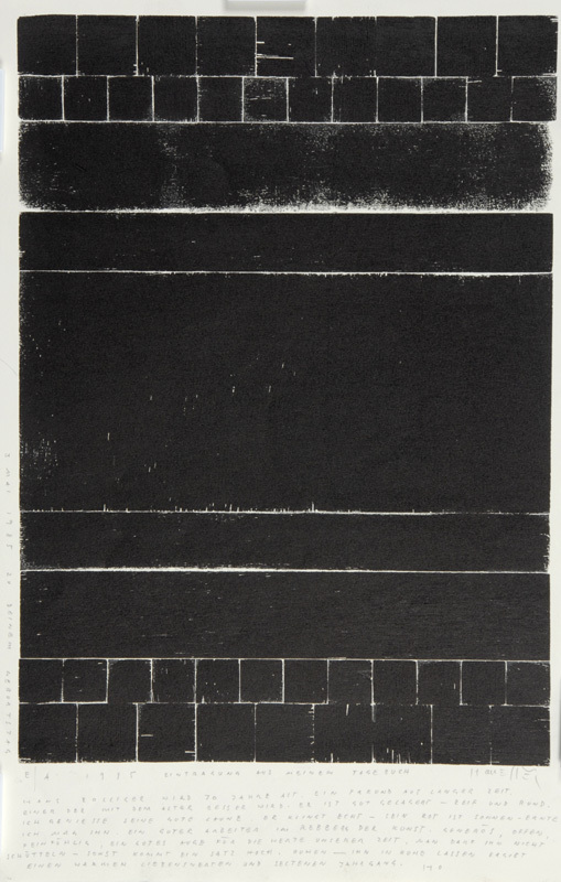 Gottfried Honegger, Eintragung aus meinem Tagebuch