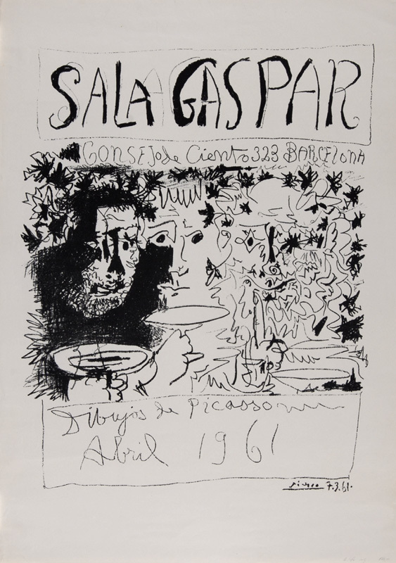 Pablo Picasso, Poster. Sala Gaspar, Barcelona