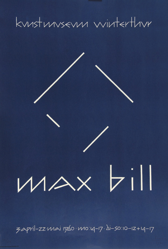 Max Bill, 2 posters: Kunstmuseum Winterthur, 1960; Kunsthaus Zürich, 1951