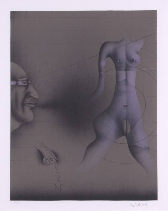 Paul Wunderlich, Selbst in Betrachtung eines Torsos
