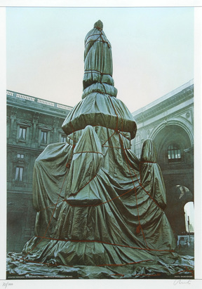 2 Blätter: Wrapped Monument to Leonardo, Project for Piazza della Scala, Milan