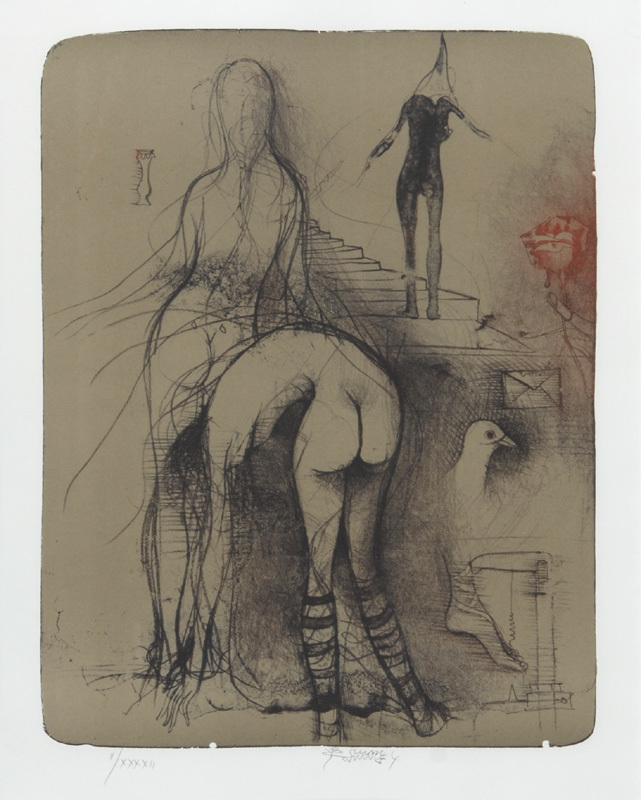 Bruno Bruni, 4 sheets: Untitled, 1981;  Melancholie, 1984 (2); Ohne Title